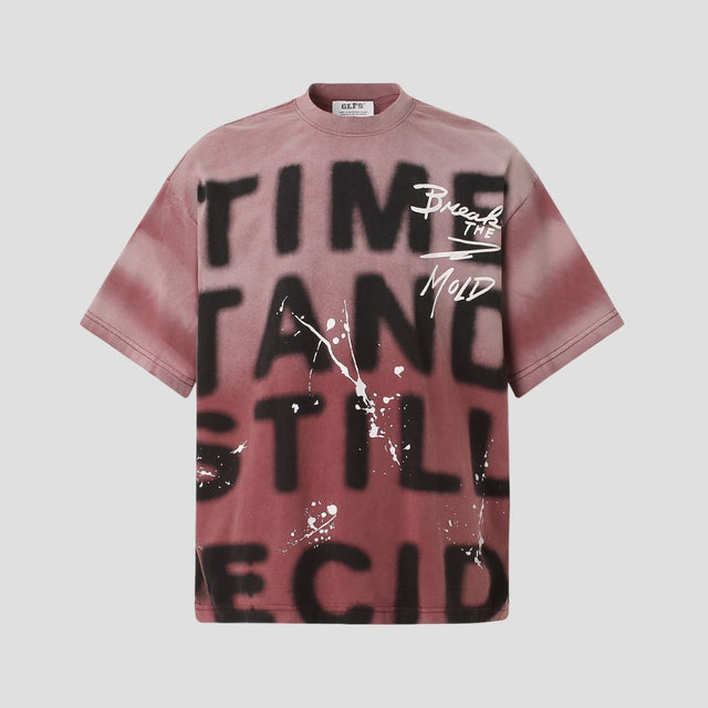 Camiseta extragrande con estampado de grafiti