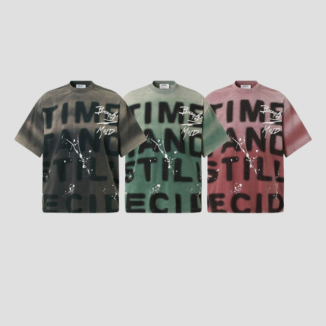 Camiseta extragrande con estampado de grafiti