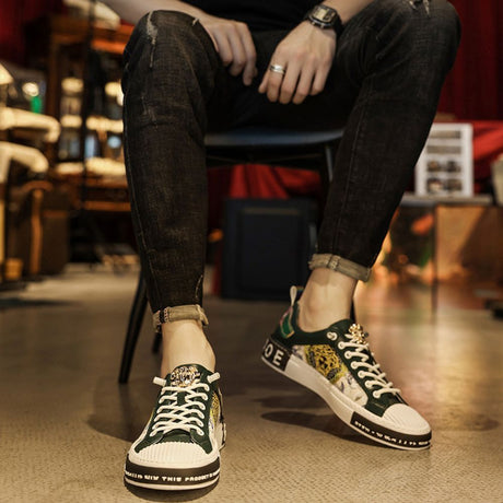 Zapatillas bajas estampadas