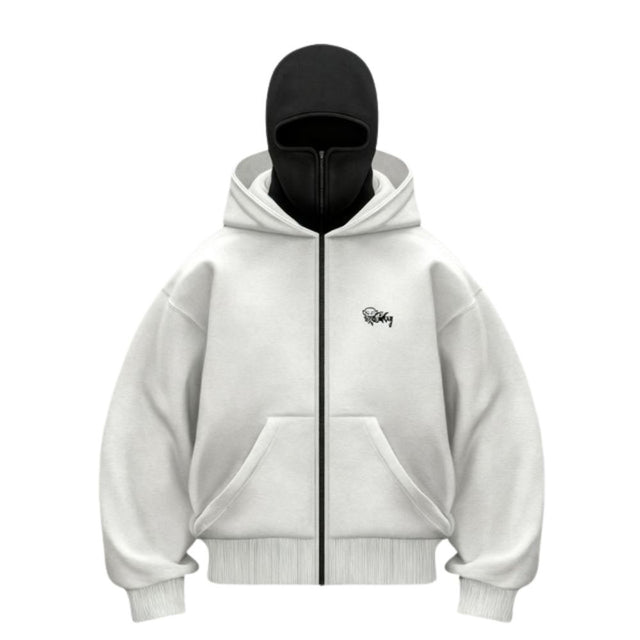 Double-Hood Graffiti Hoodie