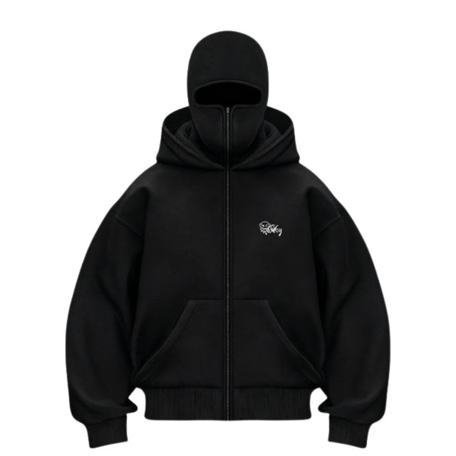 Double-Hood Graffiti Hoodie