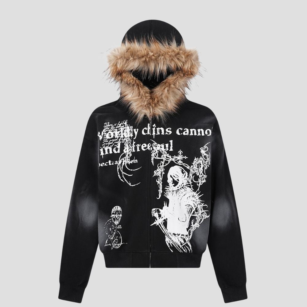 WASTELAND "NOMAD" WASHED FLEECE HOODIE