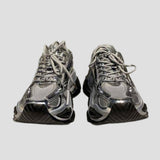 DISTRESSED PU CHUNKY SNEAKER BLK