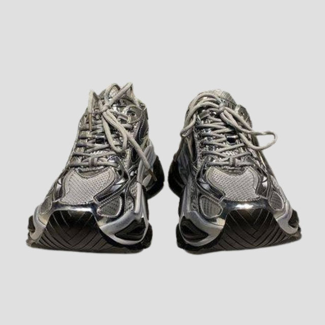 DISTRESSED PU CHUNKY SNEAKER BLK