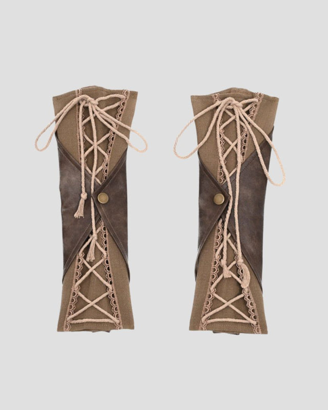 PU LACED STEAMPUNK ARM-GUARDS