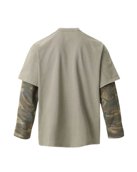 Sudadera de cuello redondo de ante