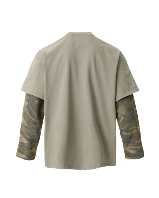 Sudadera de cuello redondo de ante