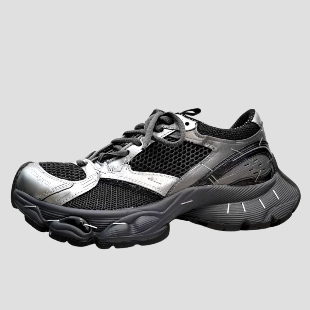 4CM PLATFORM TECH SNEAKER GUNMETAL