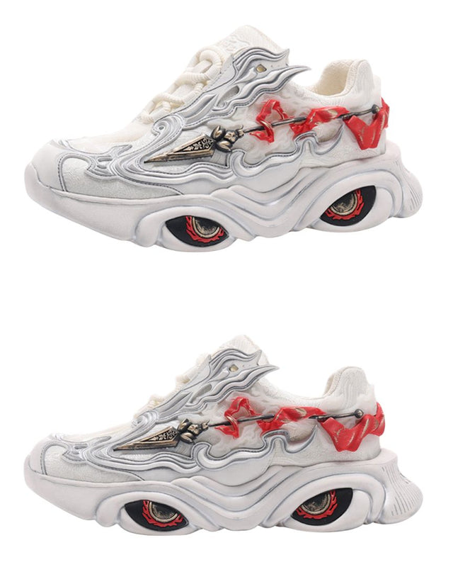 Nezha Chinese Chunky Sneakers – White