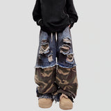 DESTROYED CAMO DENIM