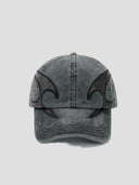 None Unit Arc Panel Washed Baseball Cap in gray product front view