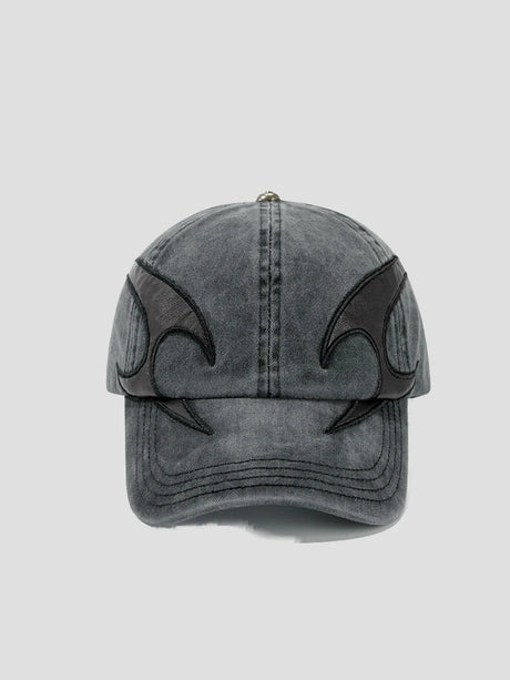None Unit Arc Panel Washed Baseball Cap in gray product front view