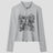 None Unit Archive Print Double-zip Top in heather gray product front view