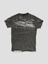 None Unit Barbed Script Distressed Tee in iron gray product front view