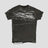 None Unit Barbed Script Distressed Tee in washed black product front view