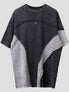 None Unit Circuit Panel Washed Tee in washed black product front view