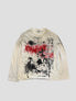 None Unit Dark Bloom Washed Long-Sleeve Tee in vintage white product front view
