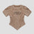 None Unit Deconstructed Armor washed mesh tee in brown product front view
