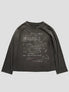 None Unit Educated Washed Long-Sleeve Tee in washed black product front view