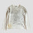 None Unit Educated Washed Long-Sleeve Tee in washed white product front view