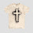 None Unit Gothic Cross Distressed Tee in white product front view