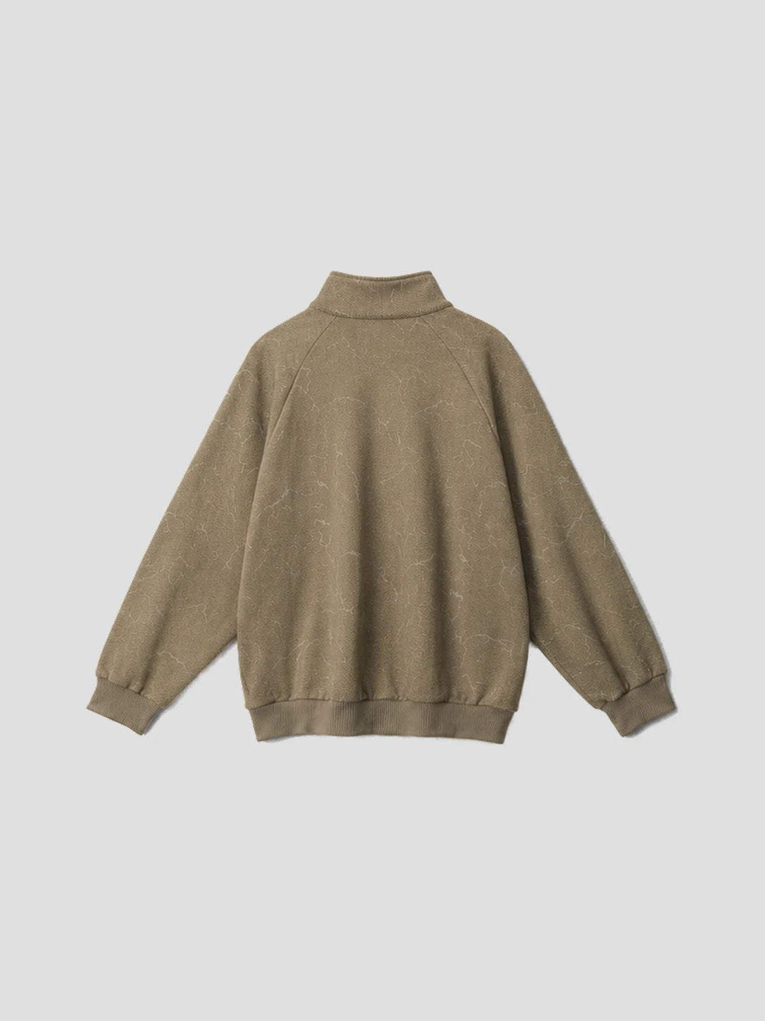 None Unit Herringbone Zip Work Jacket in khaki product back view