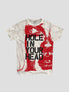 None Unit Hole In Your Head Distressed Tee in white product front view