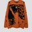 None Unit Liberty Hand Distressed Graphic Sweater in orange product front view