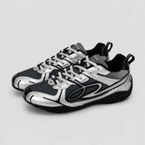 None Unit Meteor Wave Low Sneaker in meteor silver pair angled view