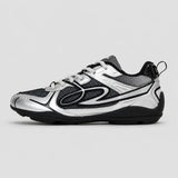 None Unit Meteor Wave Low Sneaker in meteor silver side profile