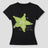 None Unit Neon Star Piercing Fitted Tee in black product front view