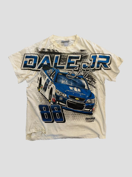 None Unit Racing 88 Distressed Tee in vintage apricot product front view