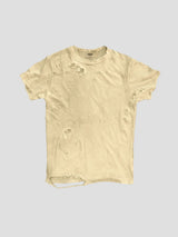 None Unit Ripped Washed Essential Tee in cream product front view