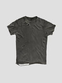 None Unit Ripped Washed Essential Tee in iron gray product front view