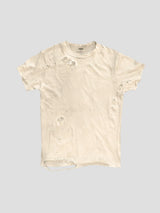None Unit Ripped Washed Essential Tee in off white product front view