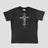 None Unit Ritual Cross Washed Tee in washed black product front view