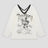 None Unit Rivet V-Neck Graphic Long-Sleeve Tee in white product front view