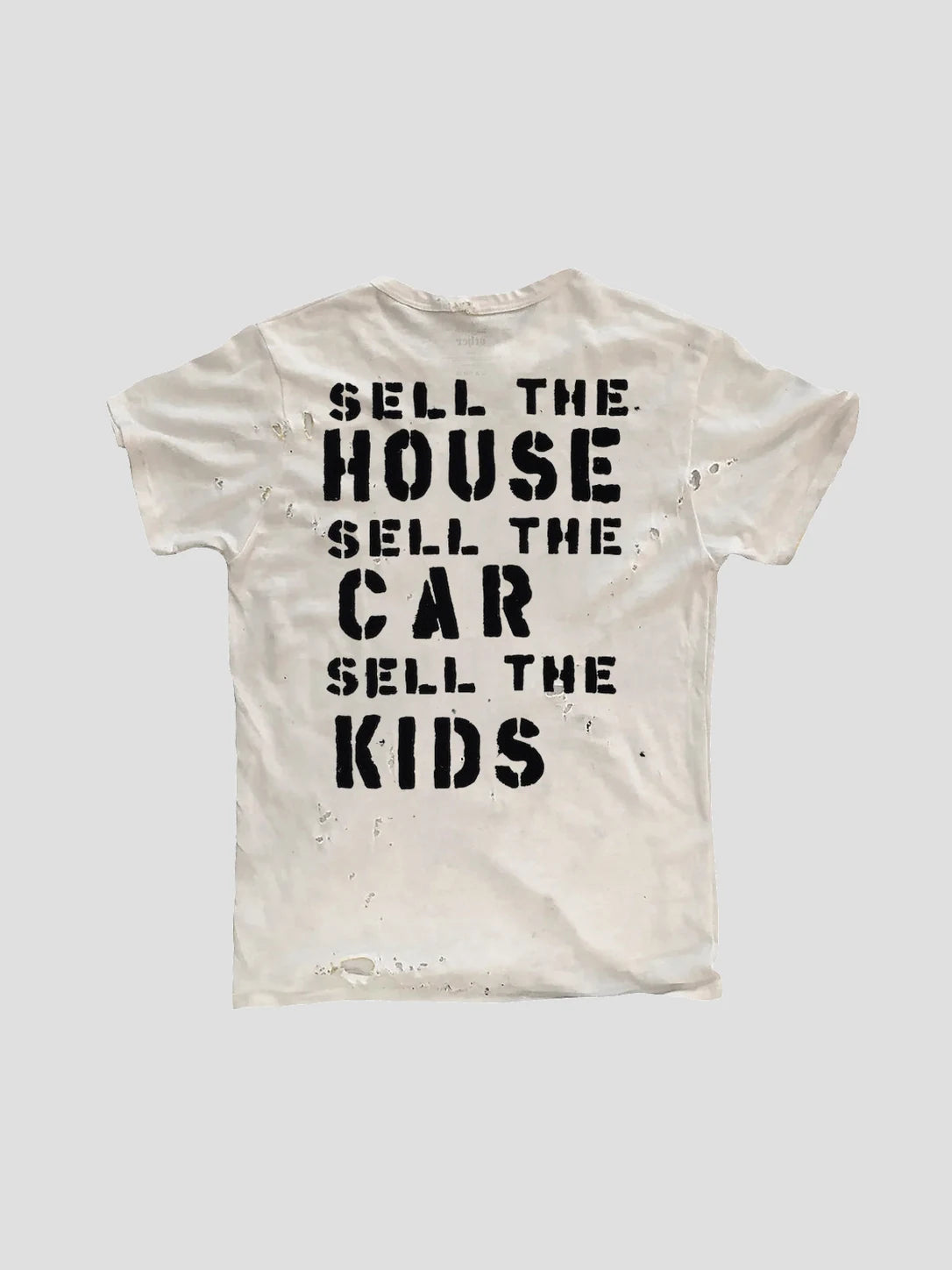 None Unit Rock Collage Distressed Graphic Tee in vintage white product alternate detail view