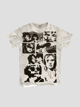 None Unit Rock Collage Distressed Graphic Tee in vintage white product detail view