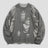 None Unit Rupture Knit Oversized Sweater in gray product front view