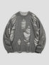 None Unit Rupture Knit Oversized Sweater in gray product front view