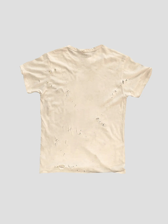 None Unit Seven Star Distressed Tee in white product back view