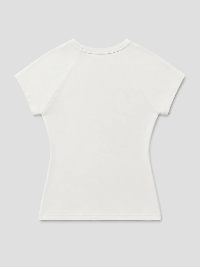 None Unit Static Portrait Raglan Tee in white product back view