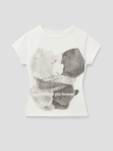 None Unit Static Portrait Raglan Tee in white product front view