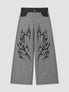 None Unit Thorn Panel Wide-Leg Jeans in gray product front view