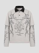 None Unit Thorn Verse Layered Polo in apricot product front view
