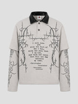 None Unit Thorn Verse Layered Polo in apricot product front view