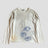 None Unit Three Eyes Washed Long-Sleeve Tee in off white product front view