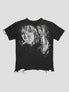 None Unit Wraith Panel Distressed Tee in washed black product front view