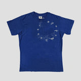 None Unit Star Relic Washed Graphic Tee in deep blue product front view